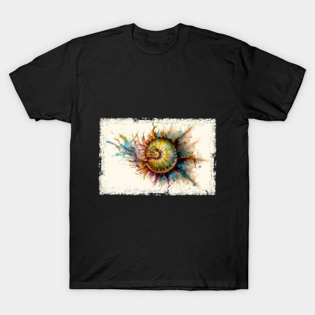 Abstract Watercolor Fibonacci Sequence T-Shirt by erzebeth